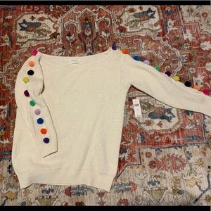 Anthropologie Pom Pom sweater